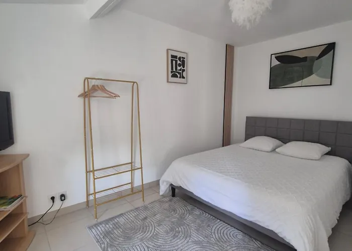 La Longere Du Moulin, T2 Independant Equipe Avec Cuisine, Parking Individuel Avec Portail, Salon De Jardin, Belle Grande דירה